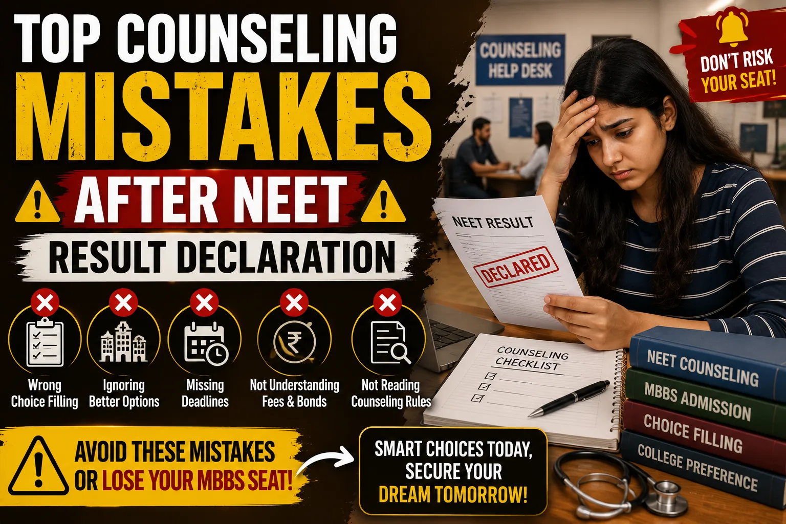 Top Counseling Mistakes After NEET Result Declaration